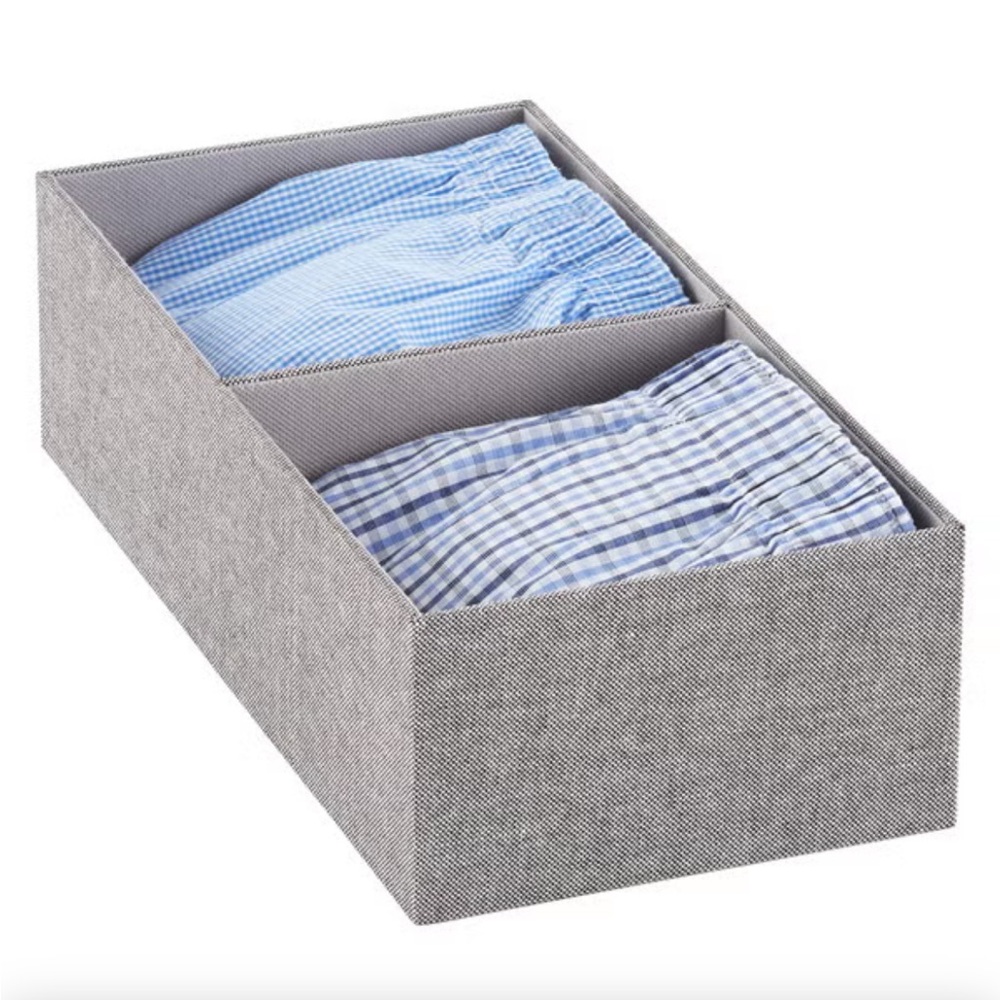 NWT Cambridge Drawer Organizer 2-Section in Grey (but looks brown)